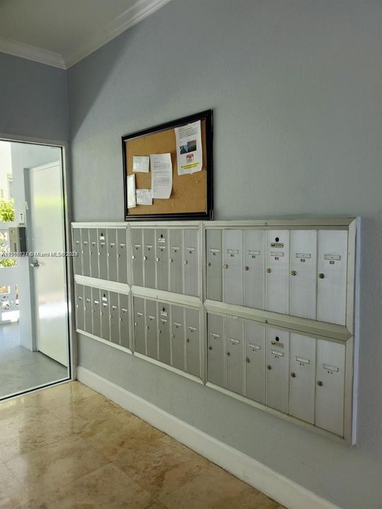 Mailboxes & Community Bulletin Board (in Lobby)