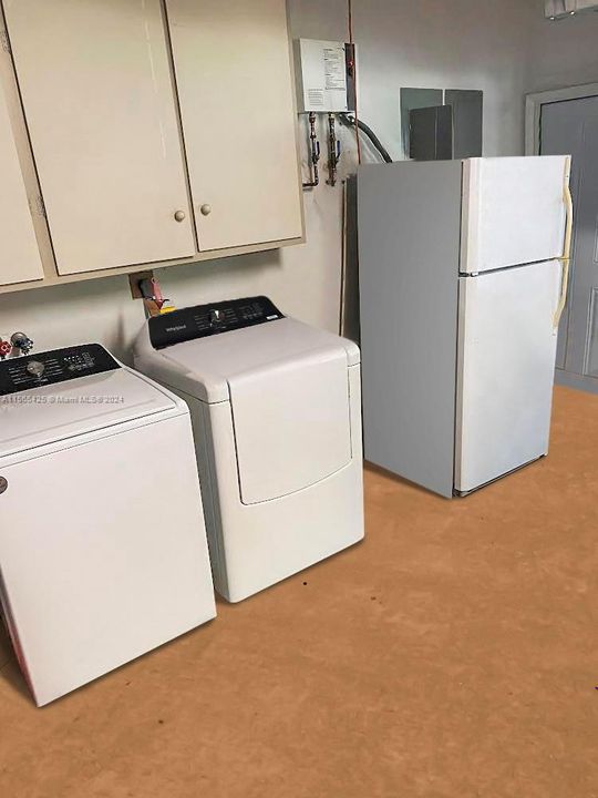 washer/dryer and second refrigerator