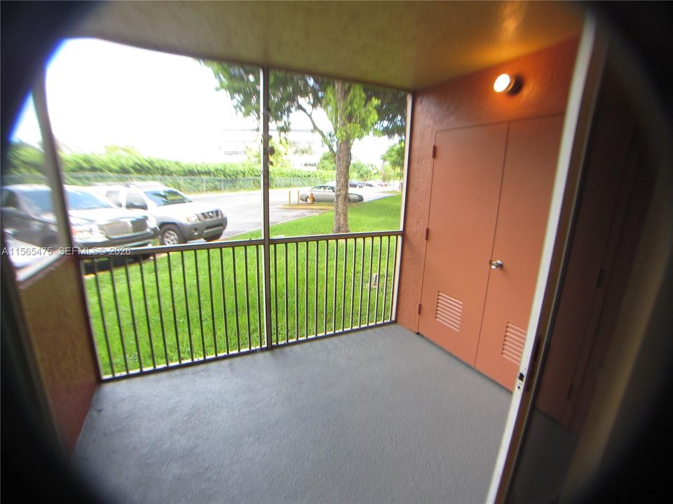 Balcony with extra storage space