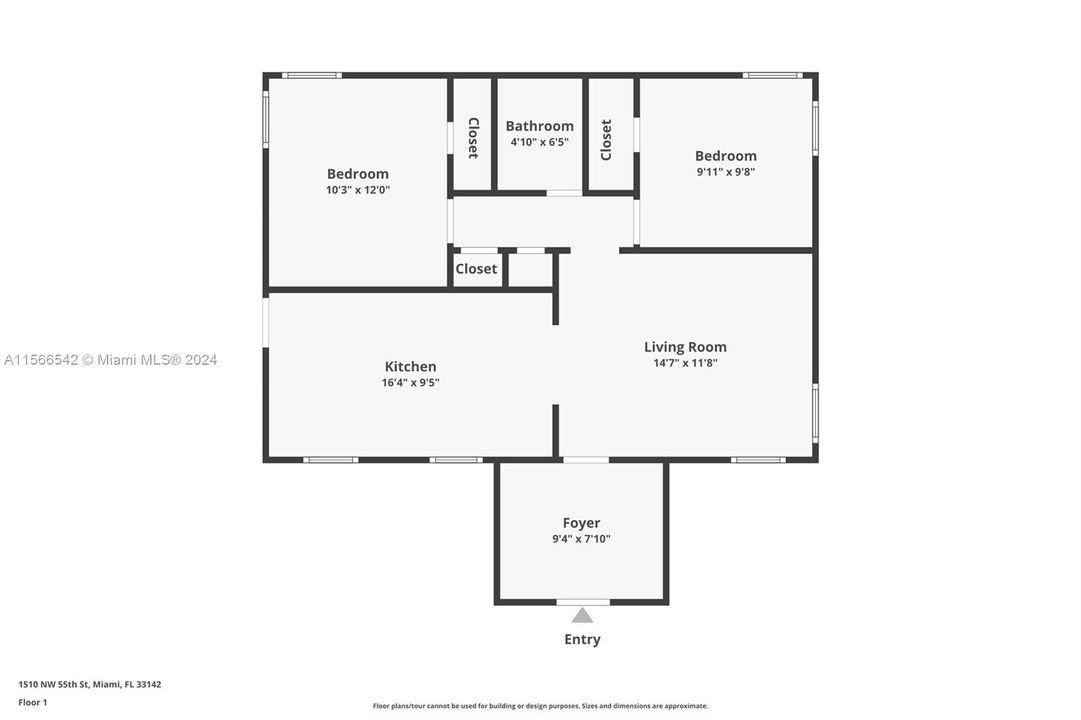 For Sale: $340,000 (2 beds, 1 baths, 880 Square Feet)