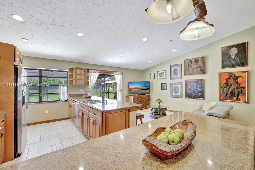Incredible counter space, great for buffets for family gatherings