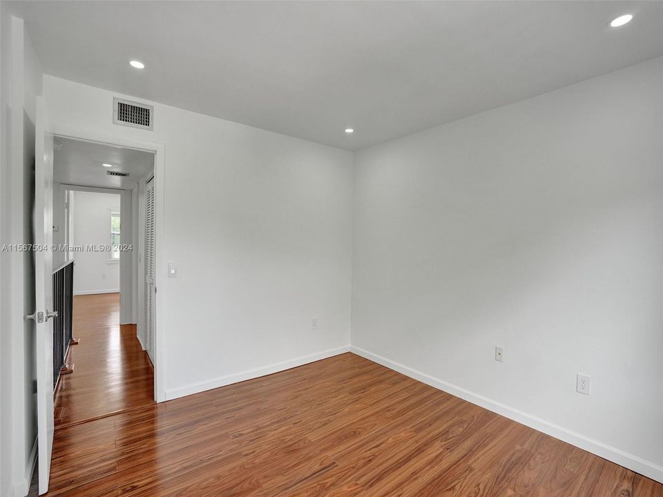 Bedroom #2: split floor plan for extra privacy