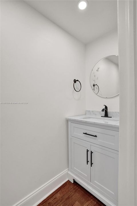 new half-bathroom downstairs