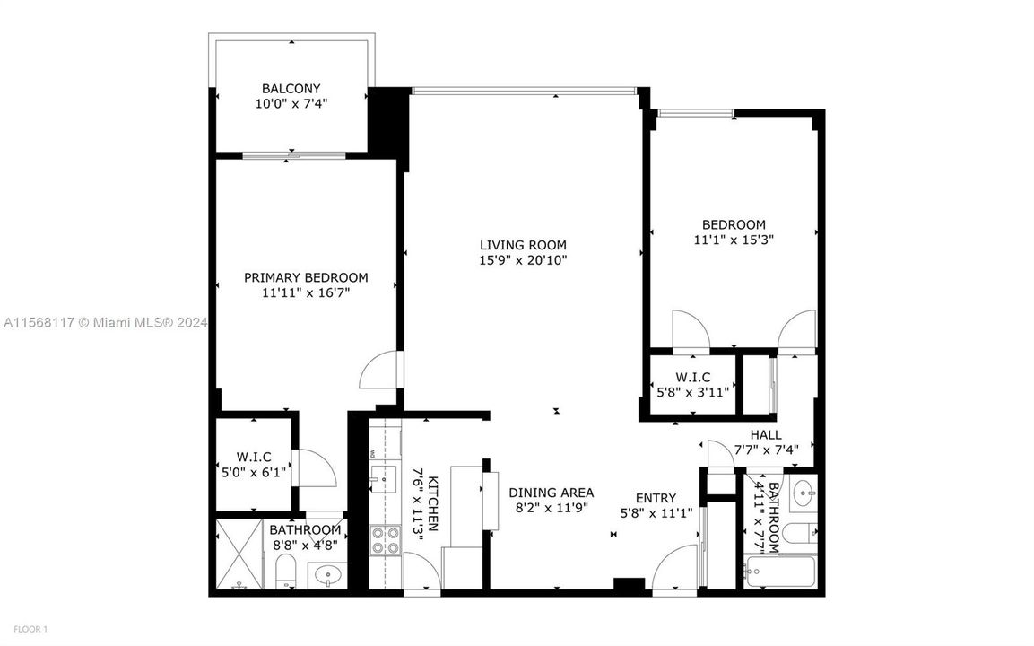 Active With Contract: $325,000 (2 beds, 2 baths, 1200 Square Feet)