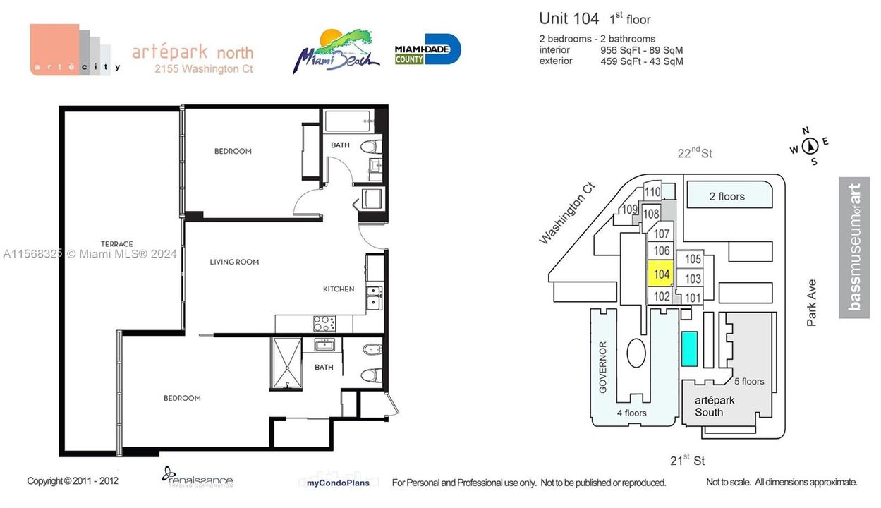 For Sale: $1,195,000 (1 beds, 2 baths, 956 Square Feet)