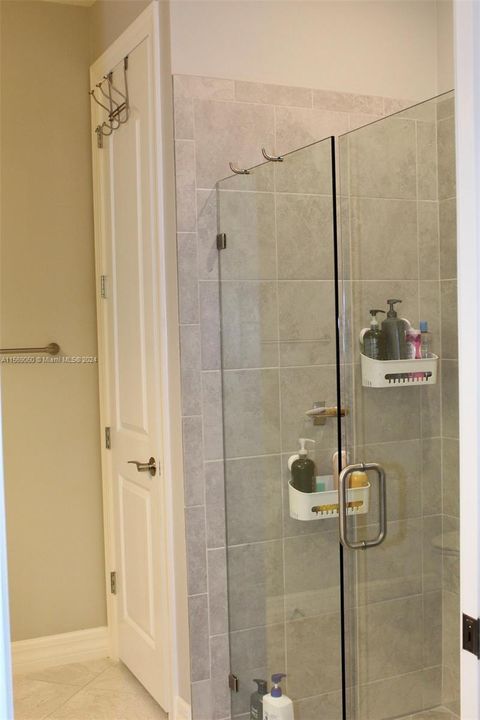 Large Shower and Linen Closet