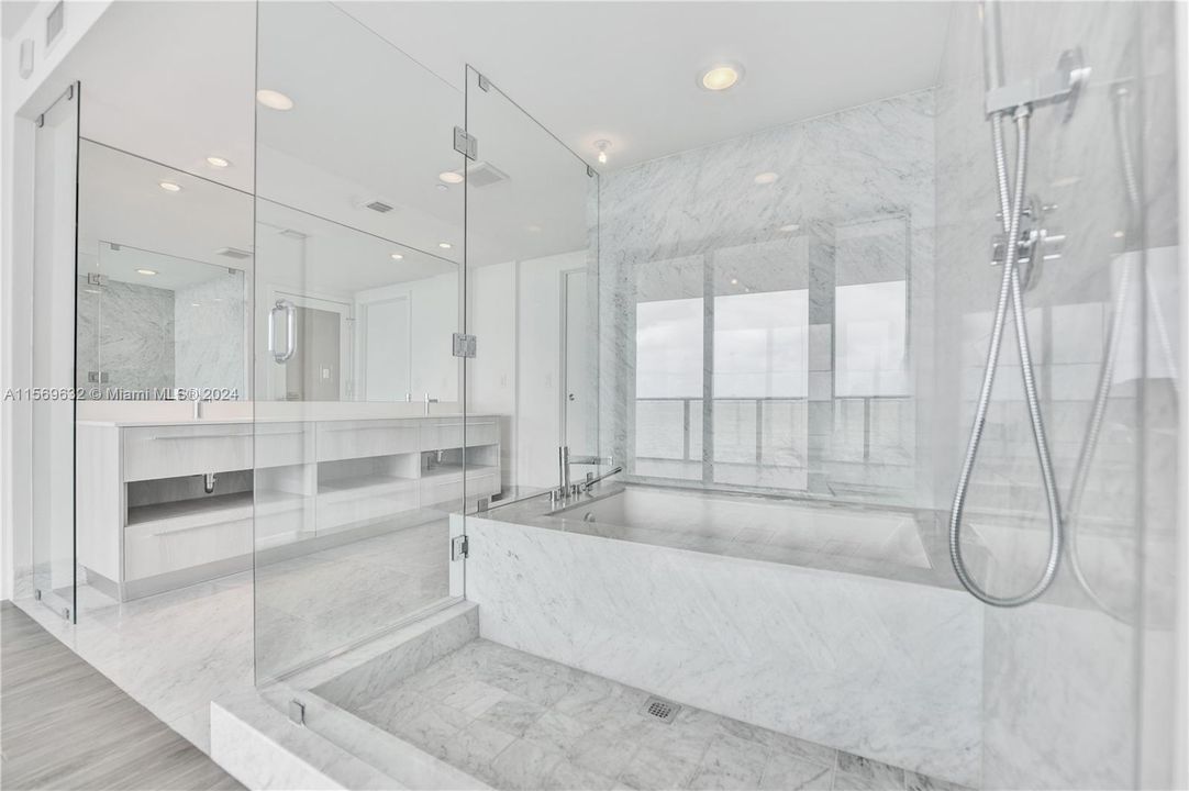 Master Bathroom has a shower & tub.