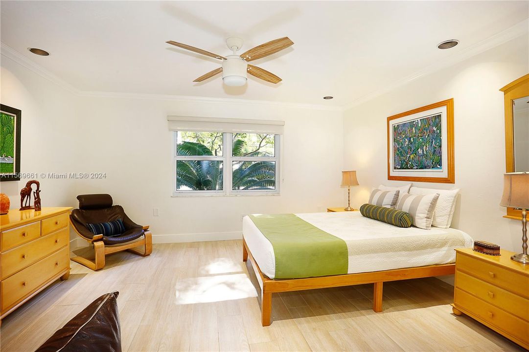 Bedroom with walk-in closet