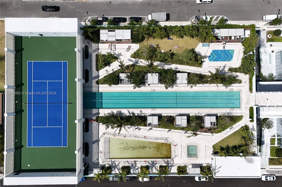 Tennis, Lap Pool, Common areas, amenities.