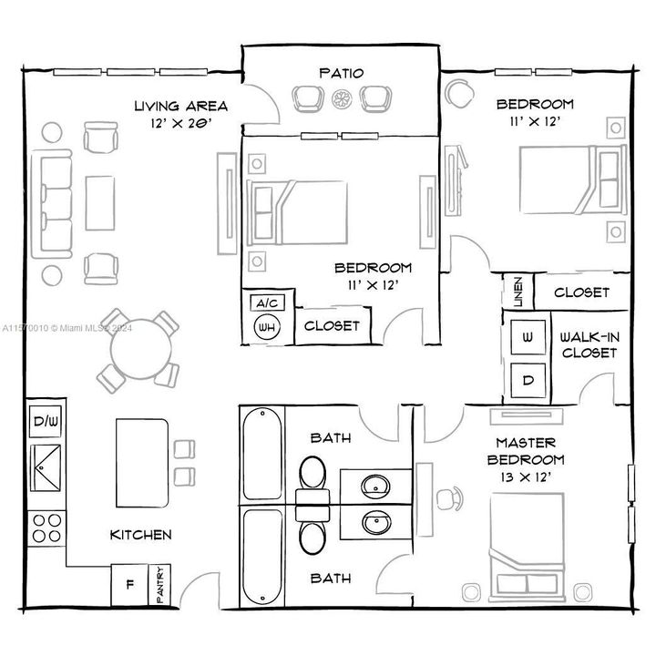 Active With Contract: $2,709 (3 beds, 2 baths, 1182 Square Feet)