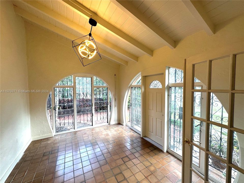 Spacious Entry Foyer with Architectural Details.