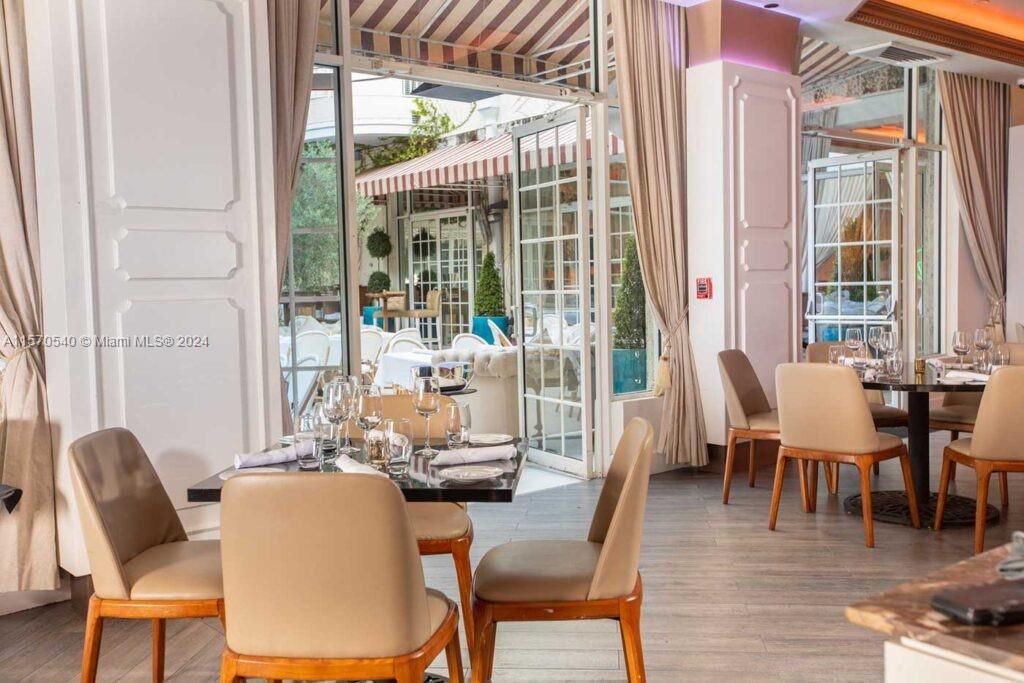 Villa Azur's French Restaurant adjoins this available Retail space for lease.