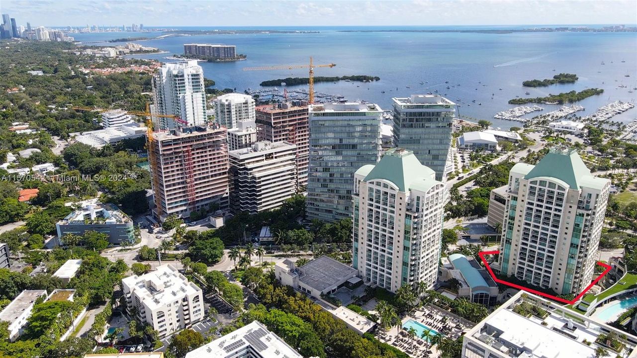 Fabulous view of Biscayne Bay and Downtown Grove