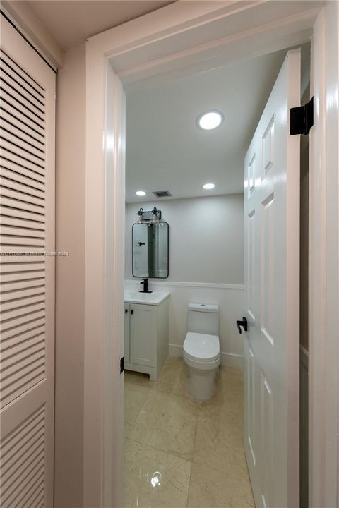 Guest bathroom - has access to shower