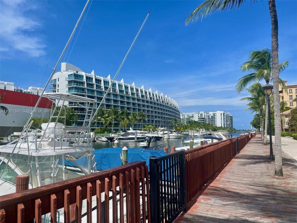 Boardwalk & Canal behind Building