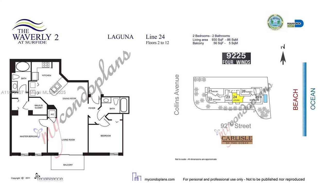 En Venta: $849,000 (2 camas, 2 baños, 930 Pies cuadrados)