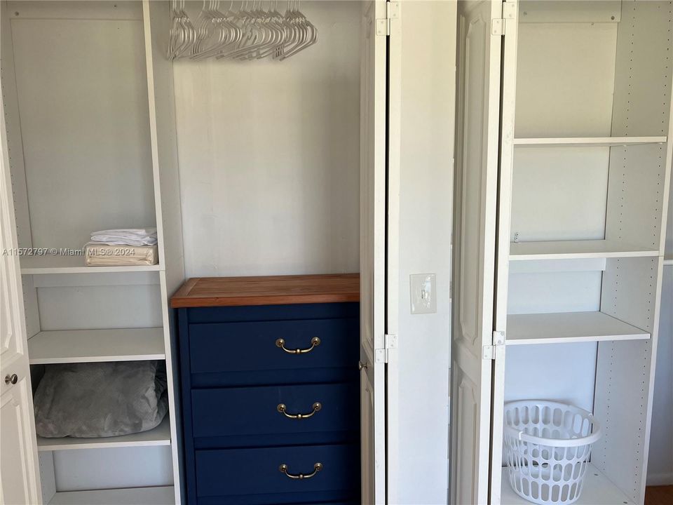 Built in closets in the Master Bedroom