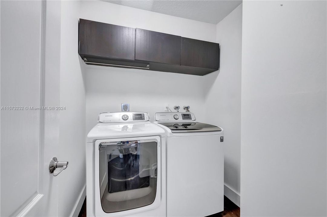 Full size washer and dryer upstairs
