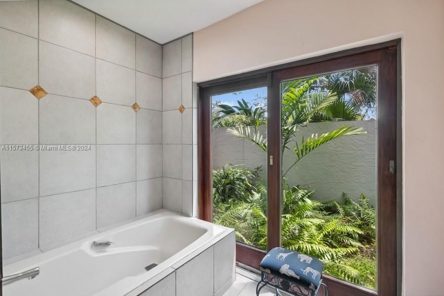 Private oasis from within the main bathroom