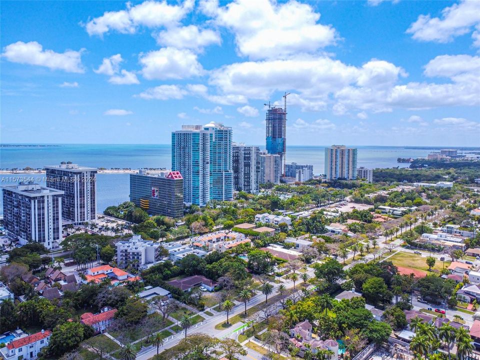 Drone aerial Brickell City view