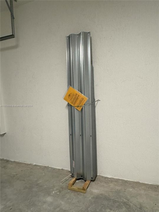 Hurricane Panels (located in garage)