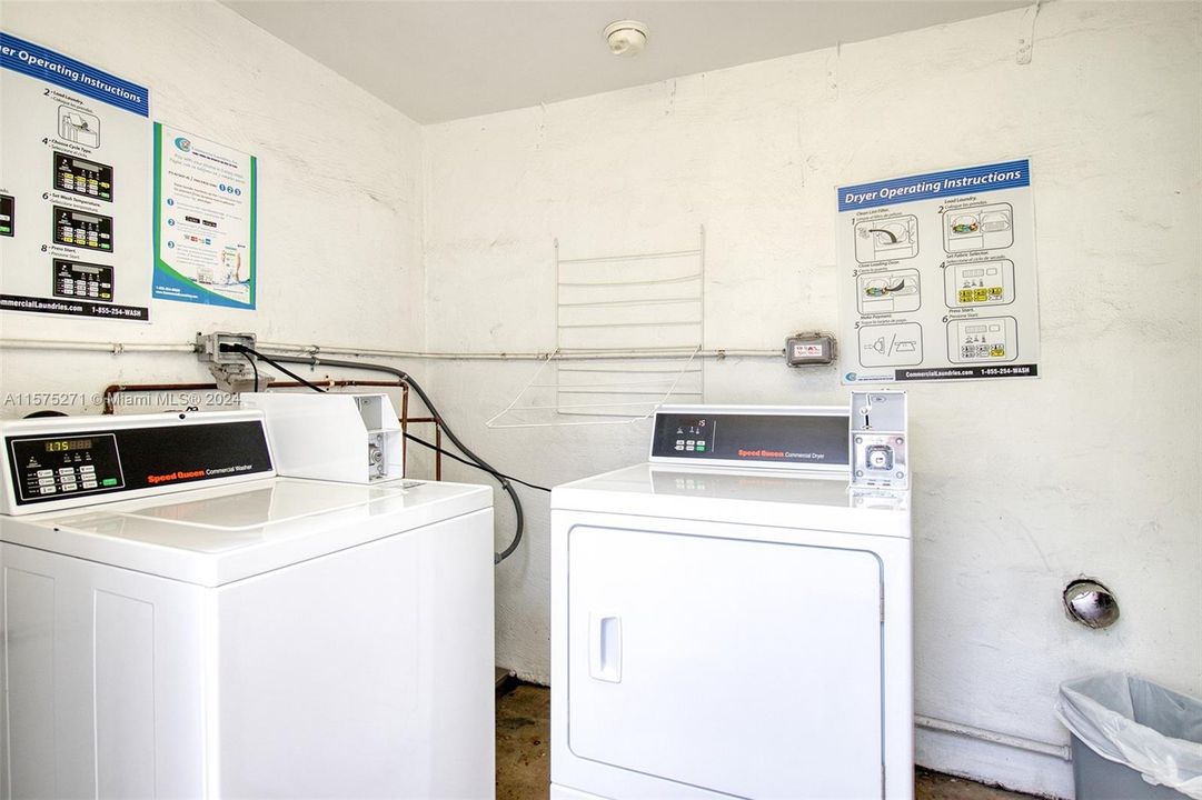 Laundry room inside the building