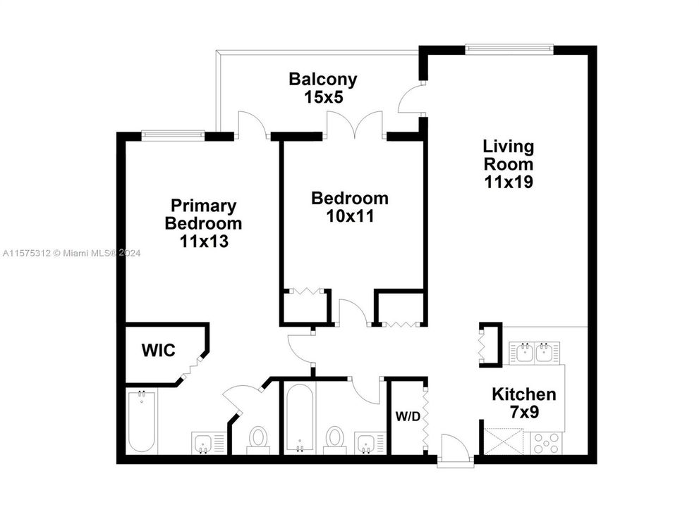 Active With Contract: $475,000 (2 beds, 2 baths, 840 Square Feet)