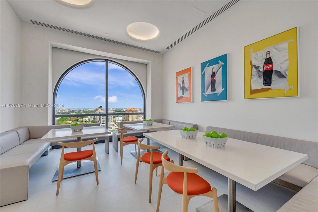 Employee dining room with amazing Miami views