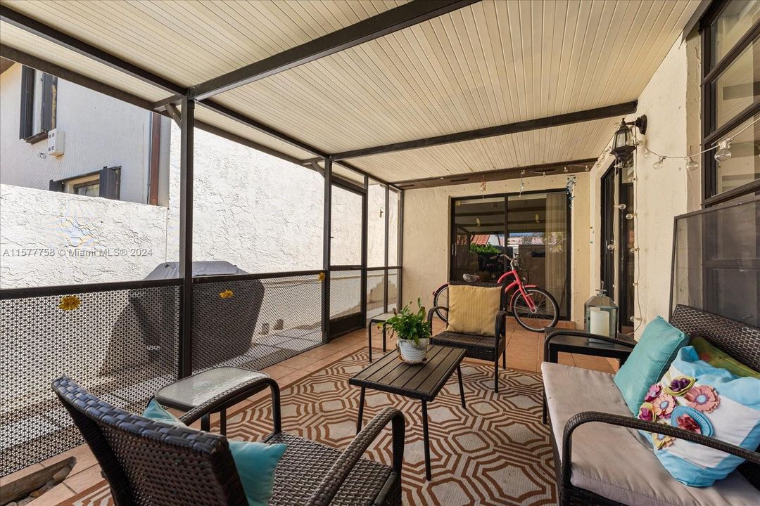Covered spacious patio