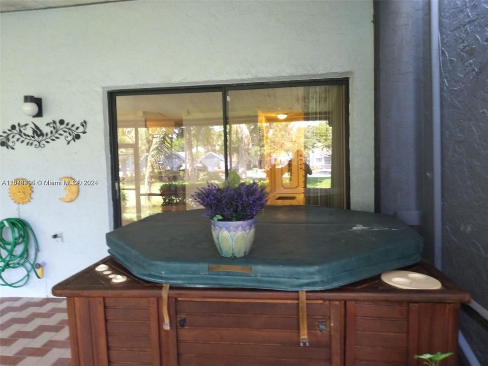 Hot Tub in Covered Patio