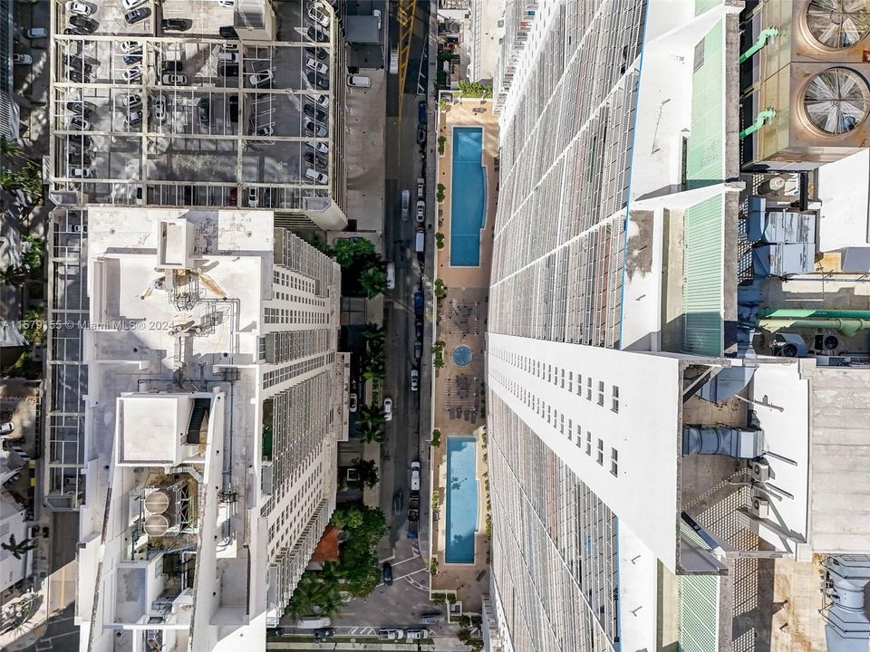 Aerial view of Pools