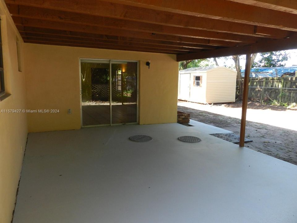 Covered back patio