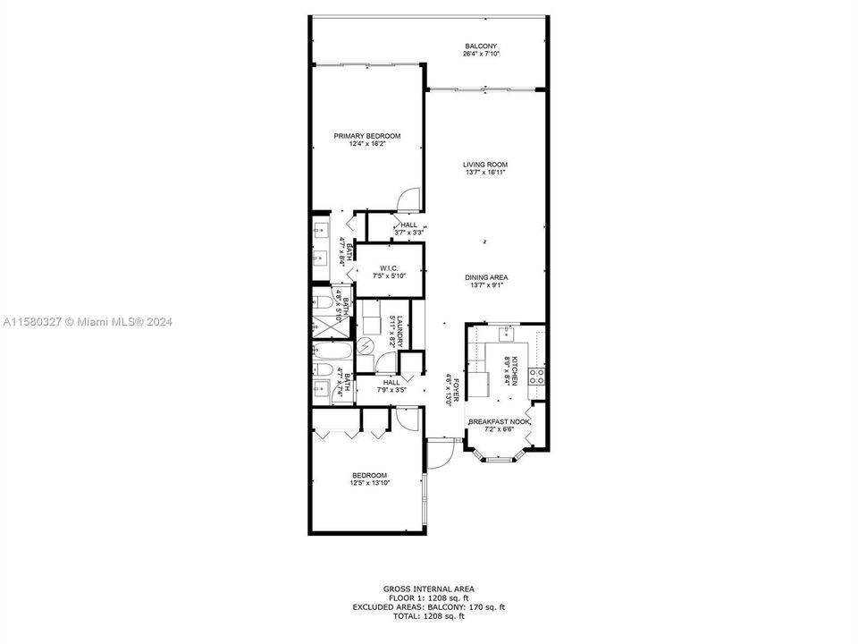 For Sale: $389,000 (2 beds, 2 baths, 1207 Square Feet)