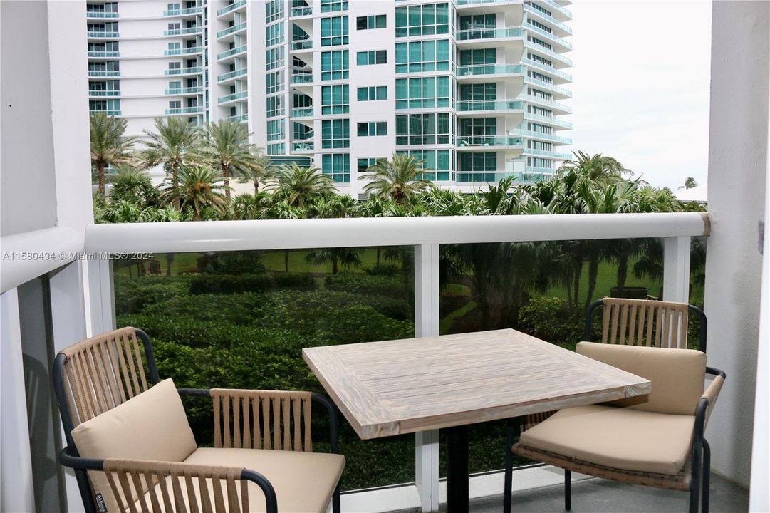 Unit 301 Balcony with Garden and some ocean view
