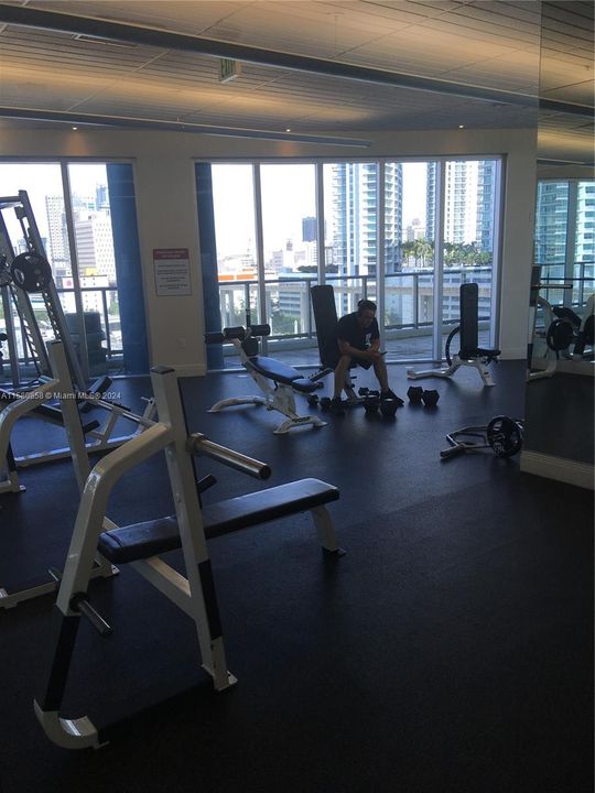 Gym with view