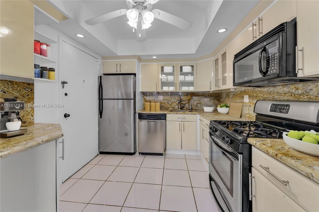 Kitchen with virtual staging.