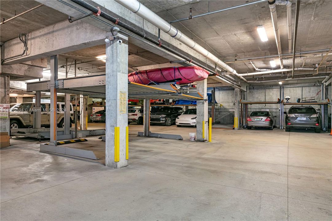 Parking garage.
