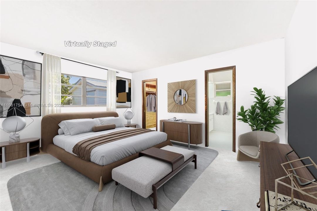 Virtual Staging Photo of the Master Bedroom