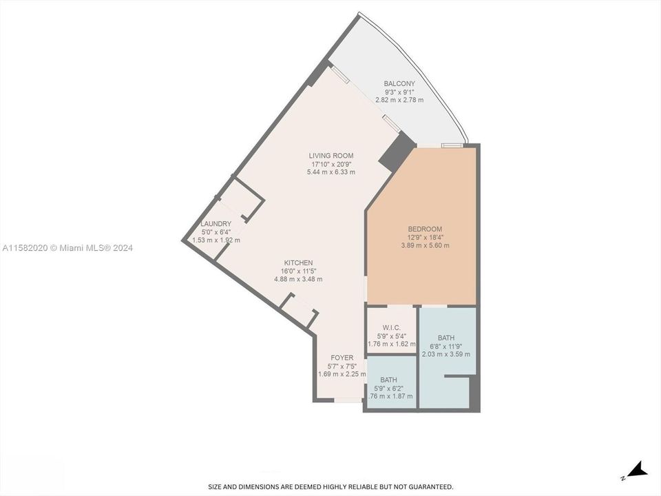 Active With Contract: $3,850 (1 beds, 1 baths, 861 Square Feet)