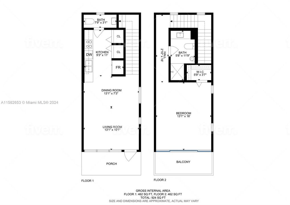 Active With Contract: $539,000 (1 beds, 1 baths, 827 Square Feet)