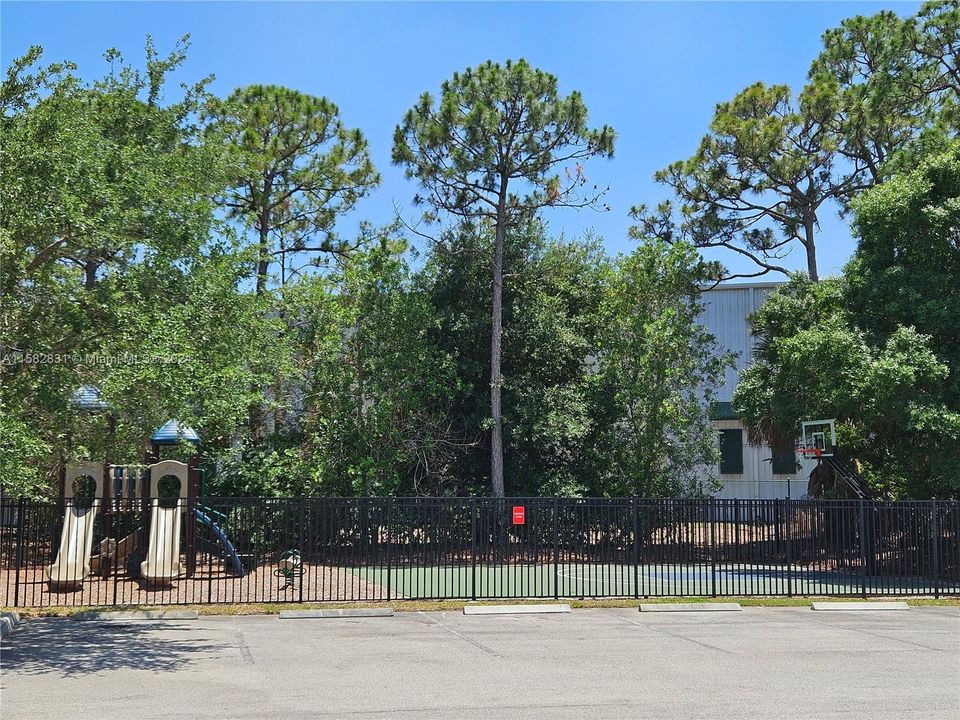 Fenced In Playground, Basketball Court