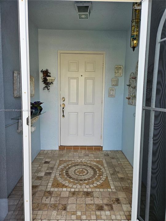 Marble Tile Flooring, Screened Entry