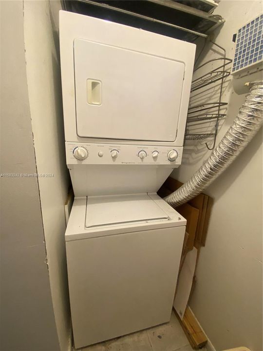 in unit with combo utility closet