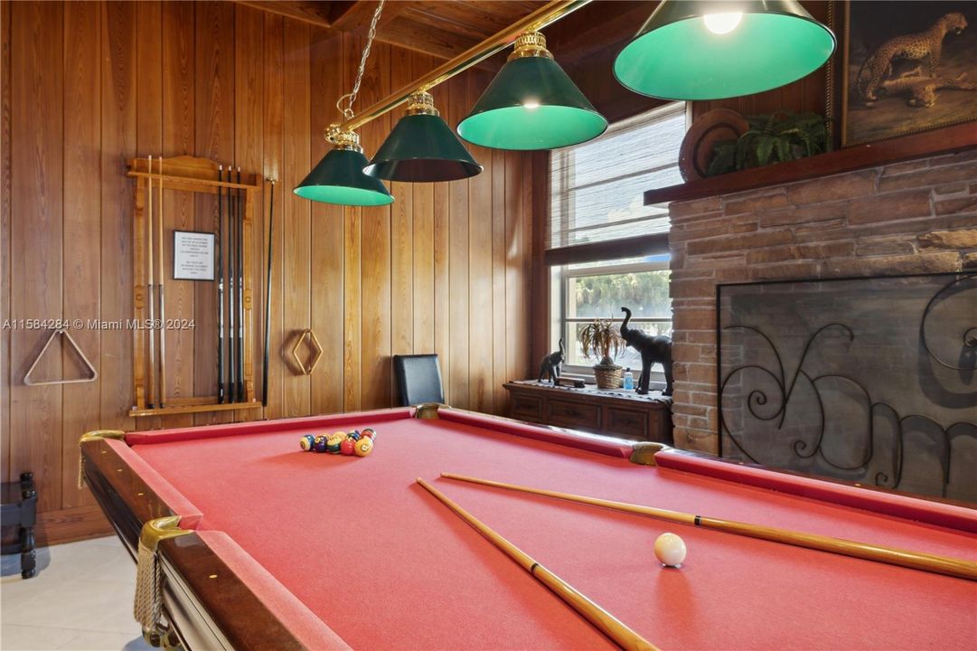 billiards room in the clubhouse