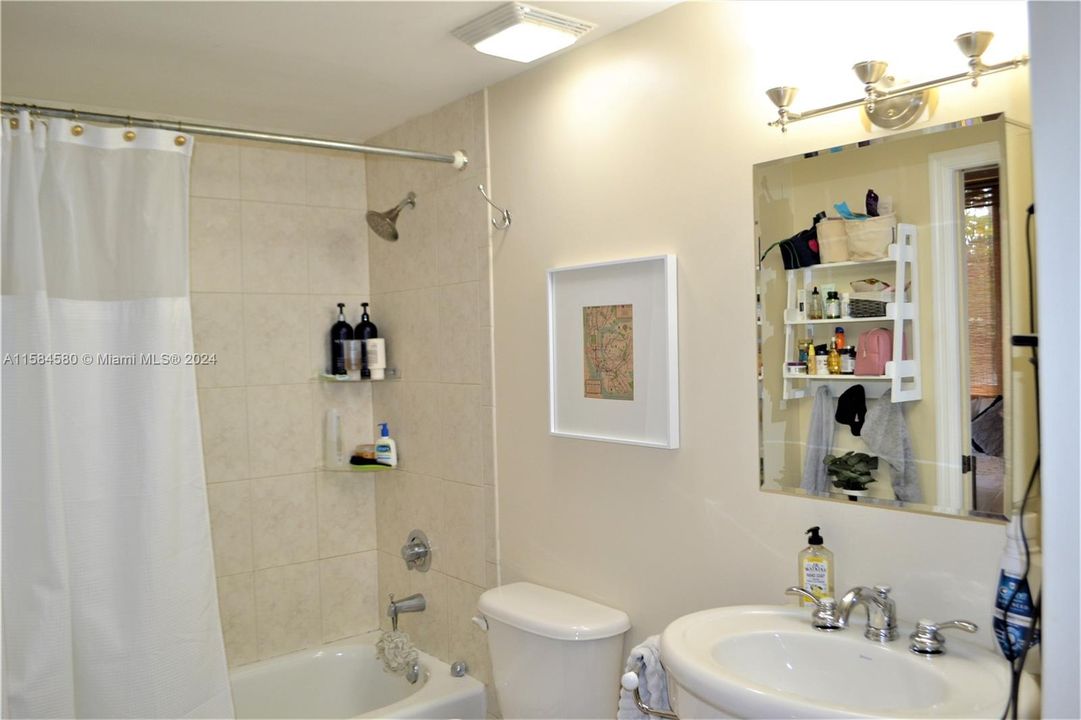 Freshly painted throughout. Master Bath has shower/tub combo, pedestal sink and double door entry for added convenience.