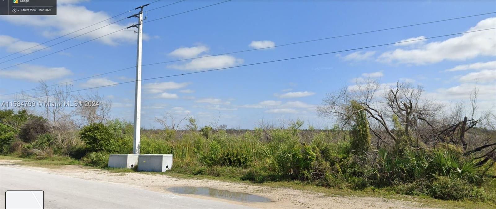 STREET VIEW OF SUBJECT PROPERTY LAND
