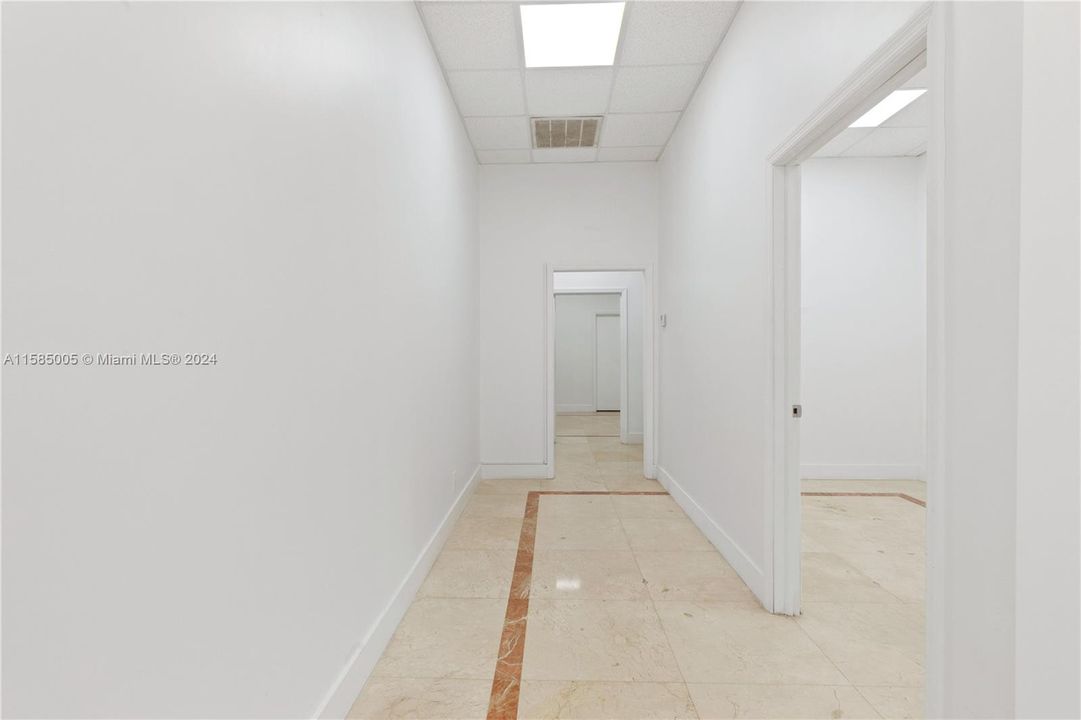 Hallway towards bathroom/back office