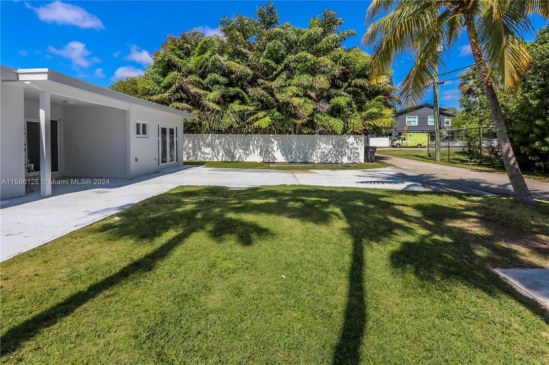 Back yard with room for pool