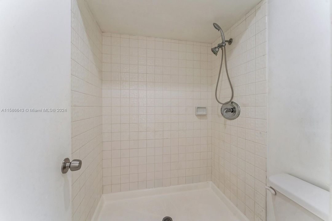 Shower in master bedroom