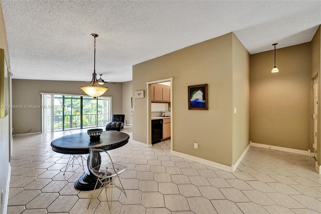 DINING ROOM AREA IS NEXT TO THE KITCHEN